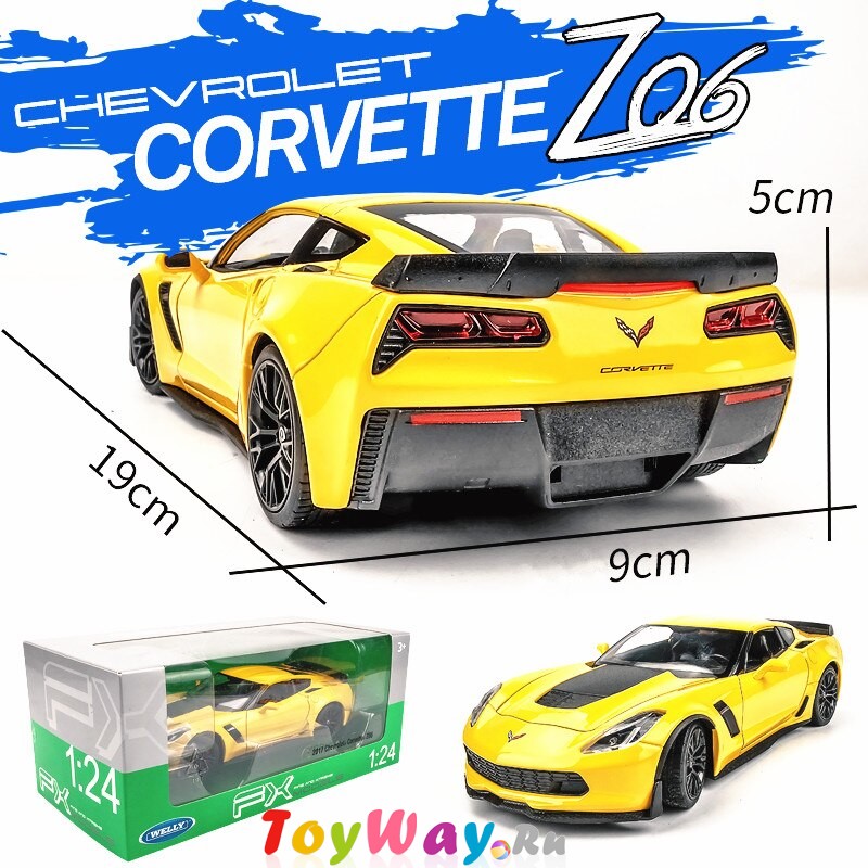 Модель машины – Chevrolet Corvette, масштаб 1:24  